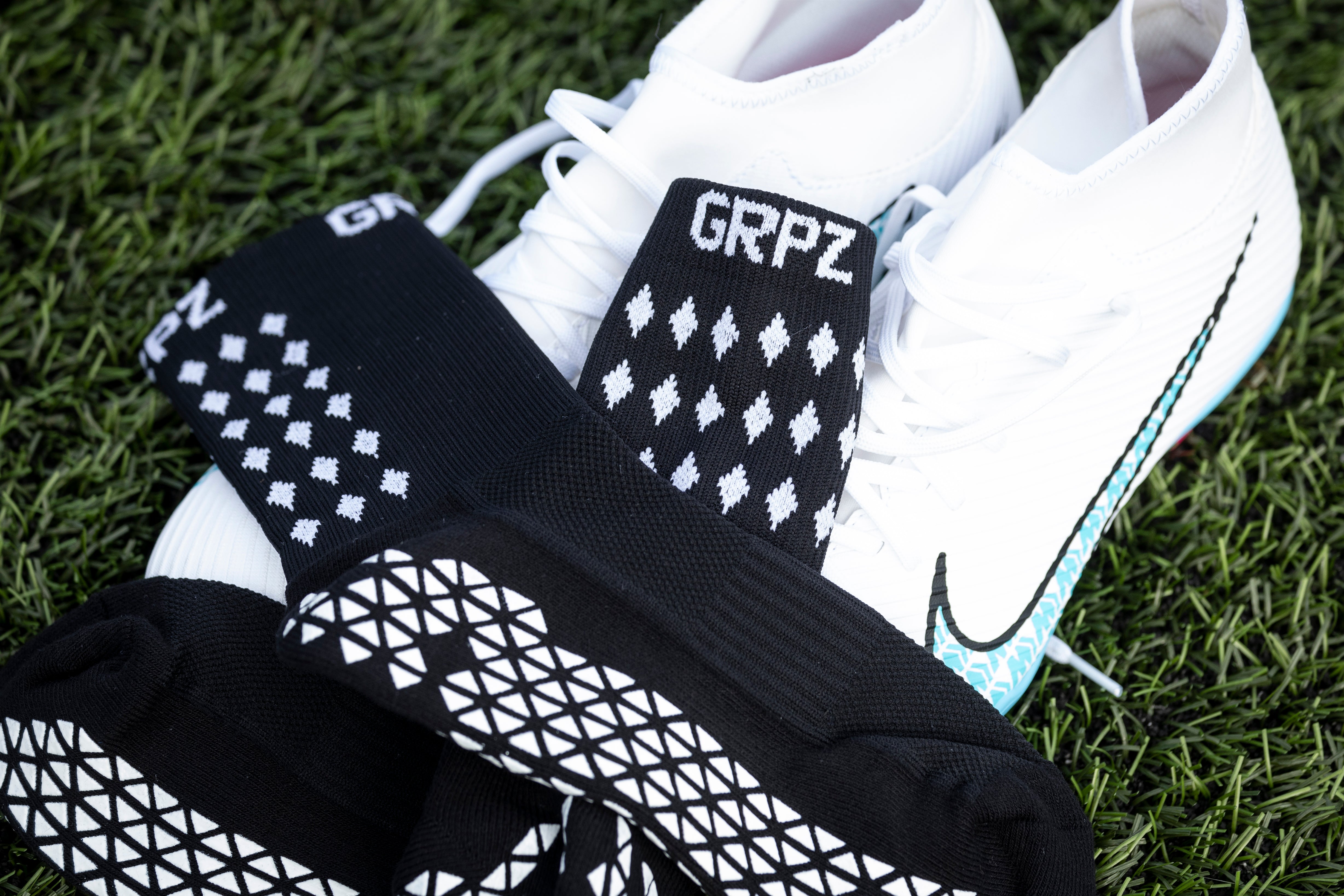 GRPZ Sports Grip Sock Black Nike Football Boots