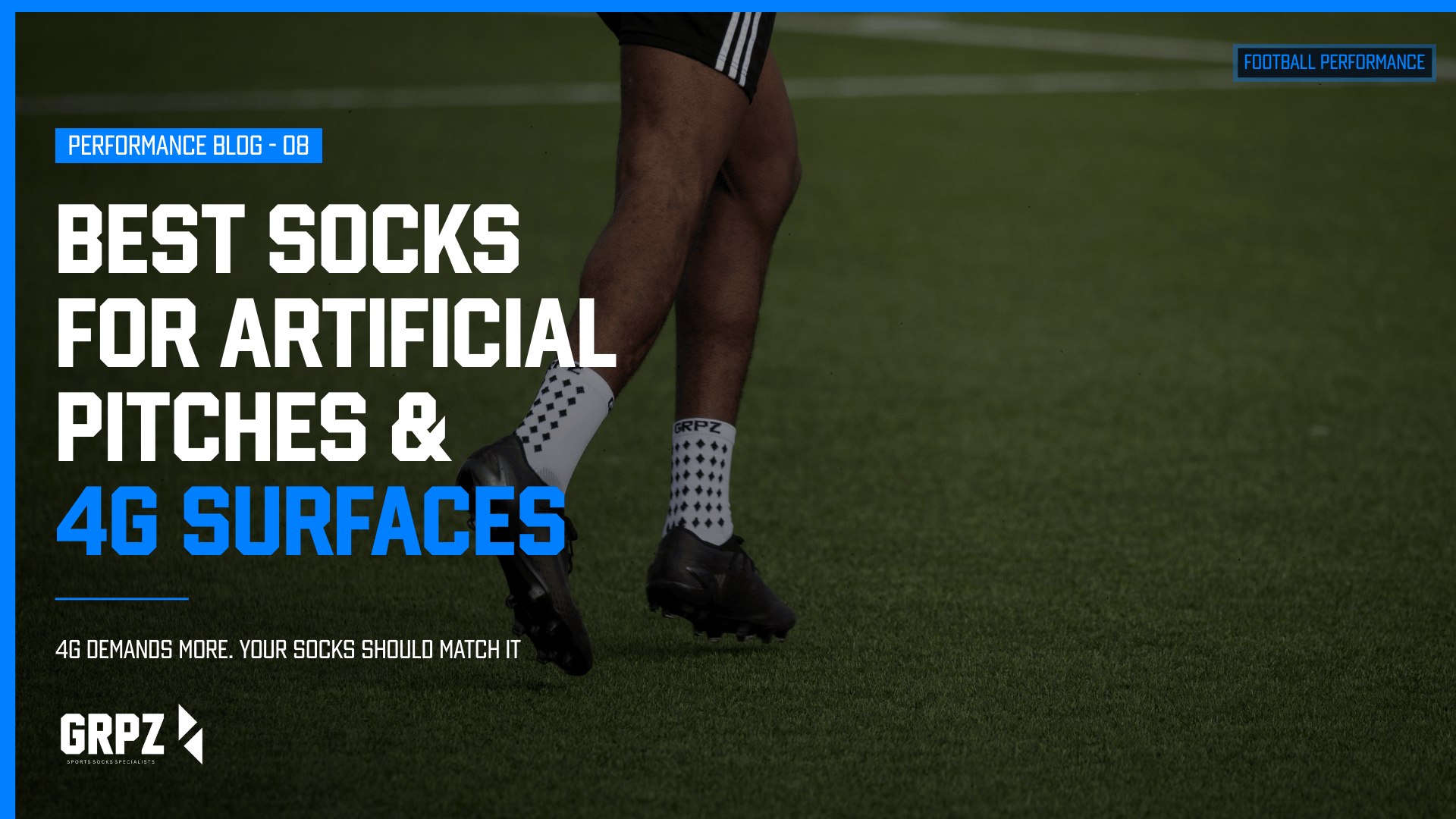 GRPZ Performance PRO grip sock on artificial turf surface