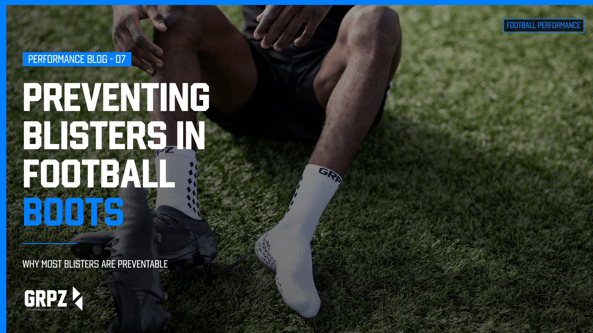 GRPZ grip sock inside a football boot showing reduced heel movement