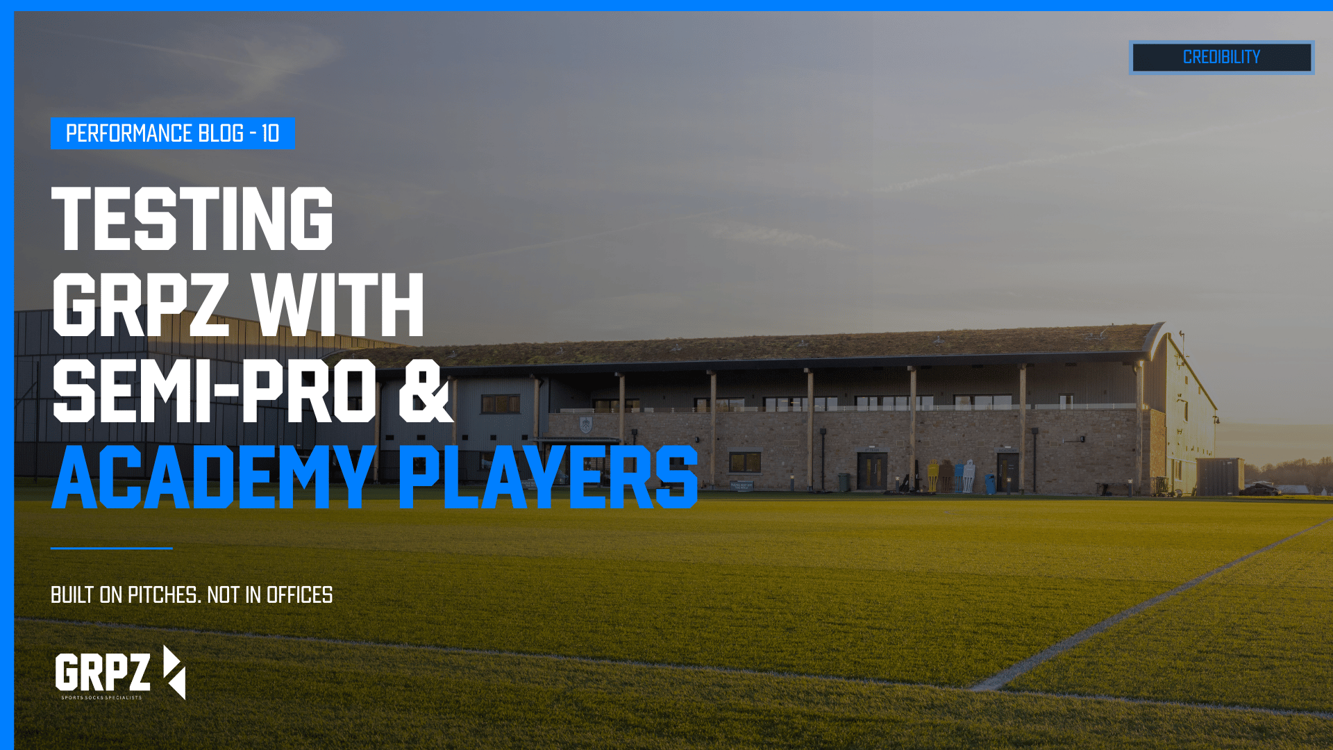 GRPZ Performance PRO grip socks being tested on a football pitch