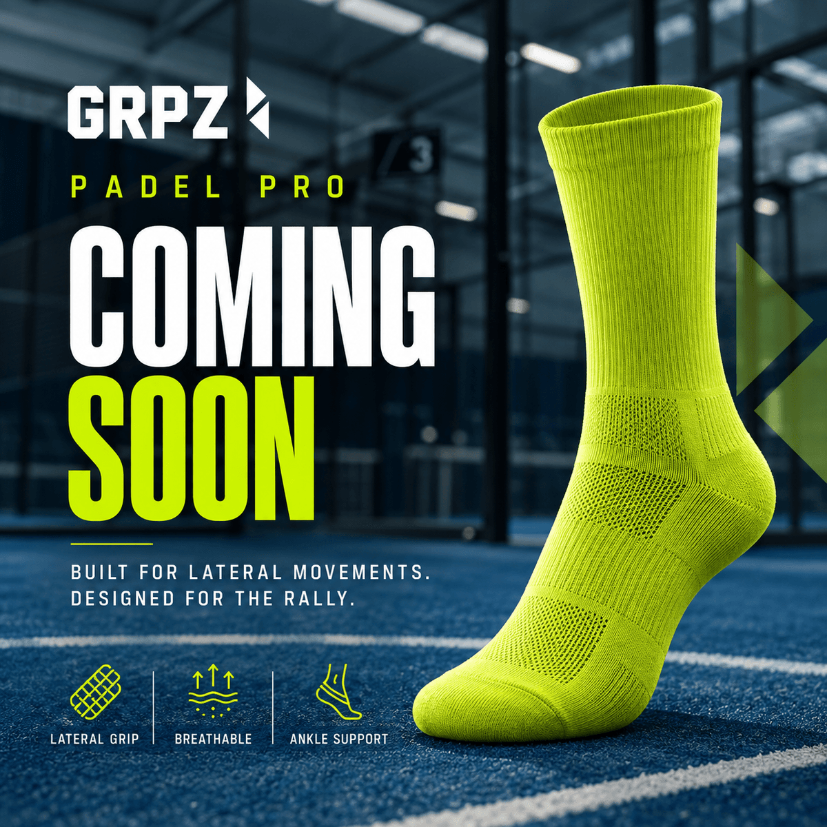Padel PRO Grip Sock Crew Length