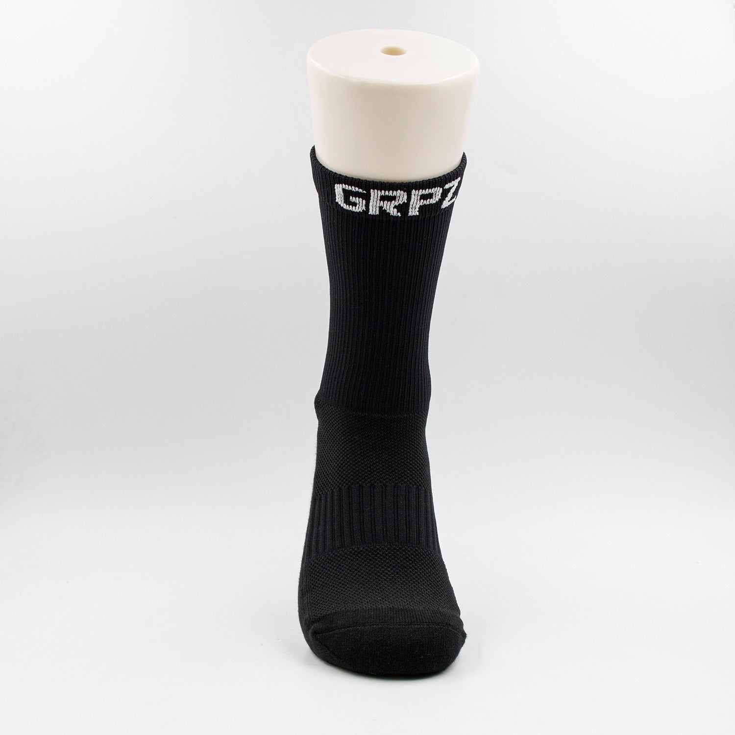 Black Grip Socks by GRPZ Sports Front View